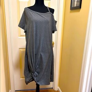 Gray Off-Shoulder Dress